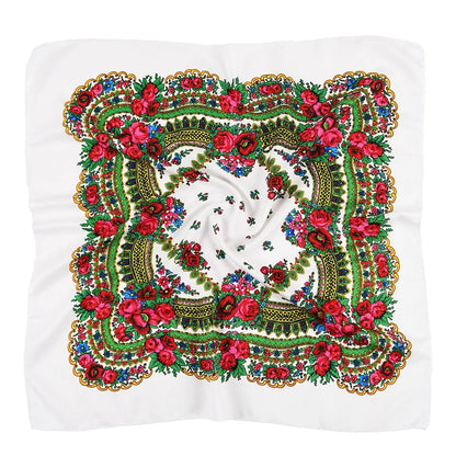 Women's Square Scarf, 70×70cm Printed Head Scarf and Bandana