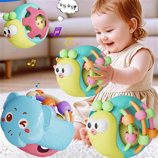 Baby Rattle Ball Sensory Grasping Toy for Infants