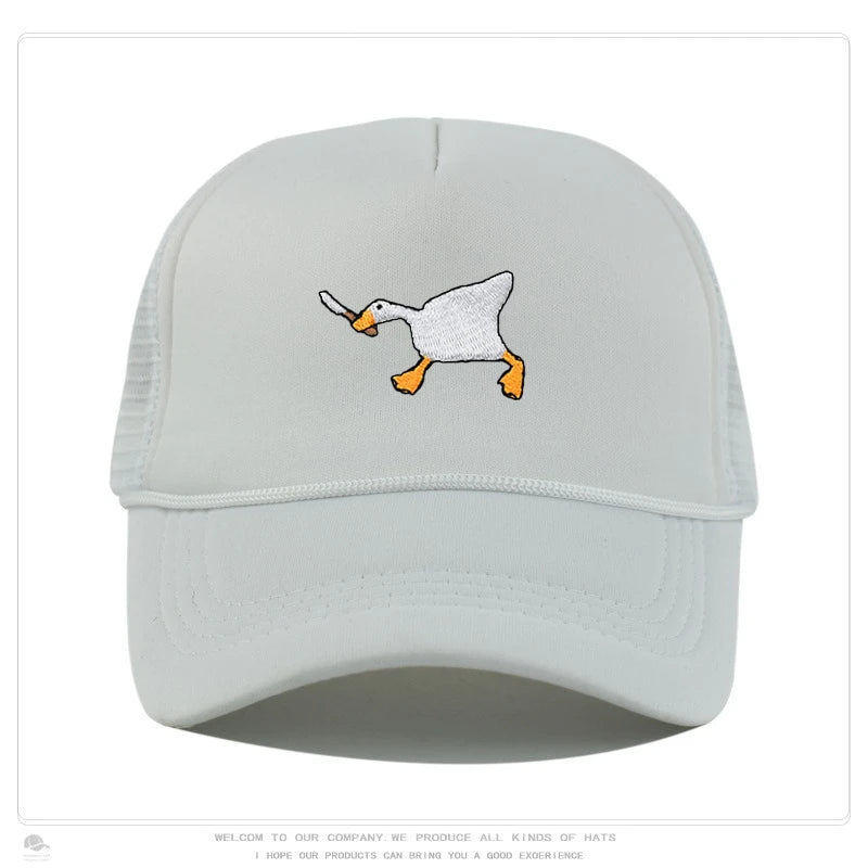 Embroidered Baseball Cap with Goose Design for Men & Women