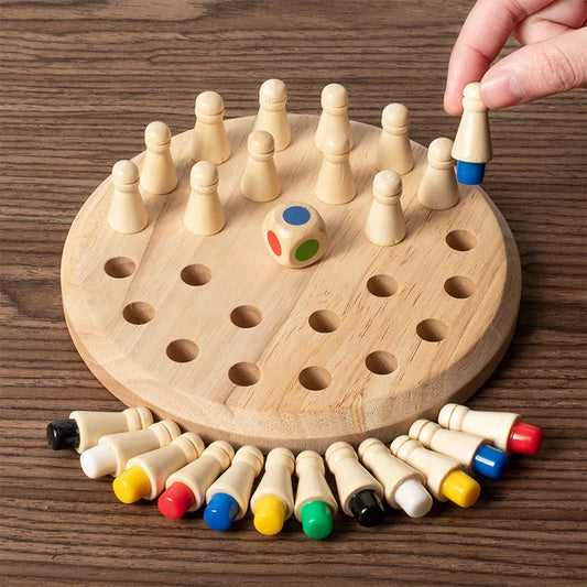 Wooden Memory Matching Game for Kids Color Learning Toy