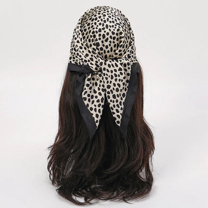 Women’s Square Scarf 70x70cm – Silk Feel Printed Hair Wrap