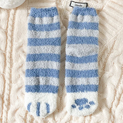 Women's Winter Socks Coral Velvet Warm Fuzzy Floor Socks 2-Pair