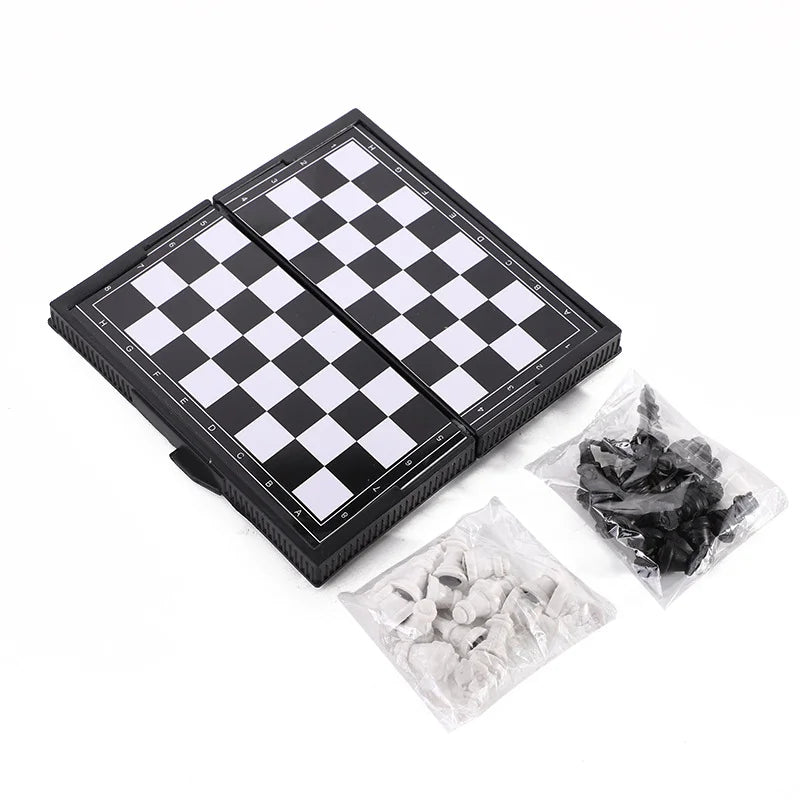Magnetic Chess Set with Folding Board for Travel and Play