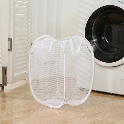 Collapsible Laundry Basket – Portable Mesh Clothes Hamper