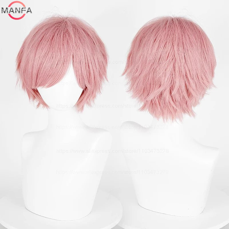 Short Cosplay Wig – 30cm Straight Heat Resistant Synthetic Hair
