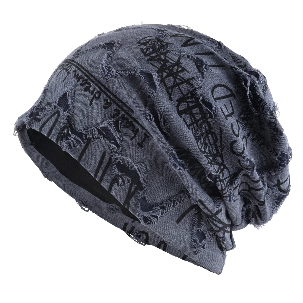 Knit Beanie Unisex Letter Print Warm Winter Hat
