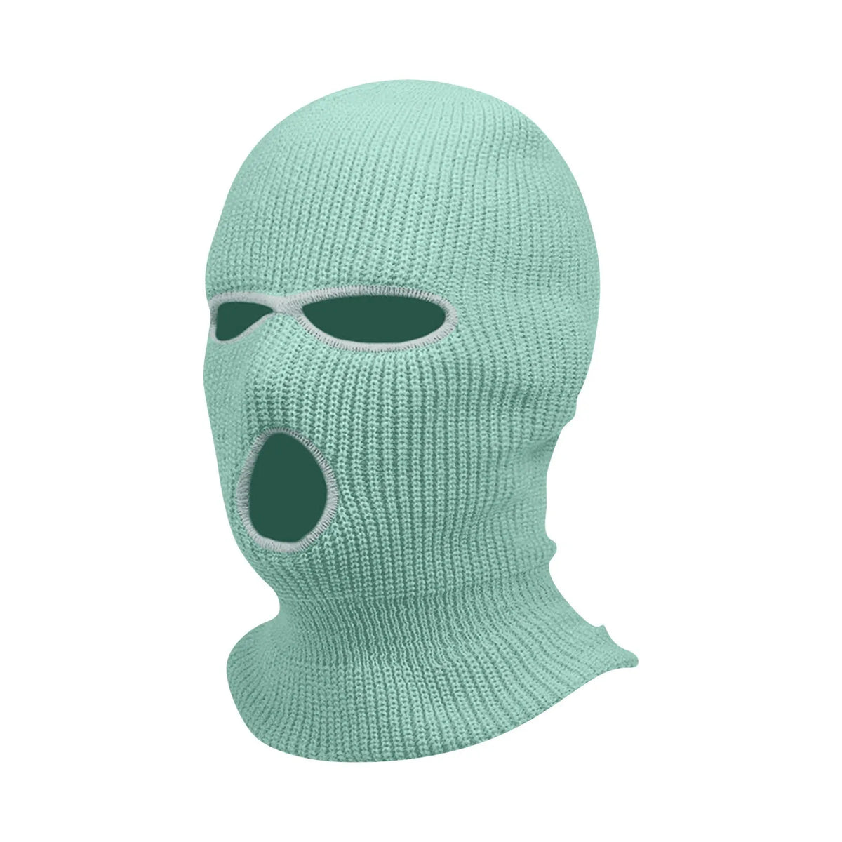 3 Hole Balaclava Ski Mask Windproof Knit Winter Face Cover