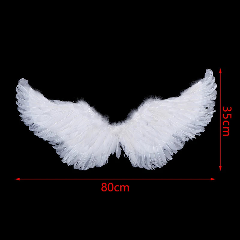 Angel Feather Wings with Elastic Straps for Halloween & Cosplay