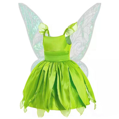 Girls Fairy Costume Dress with Wings for Halloween & Parties