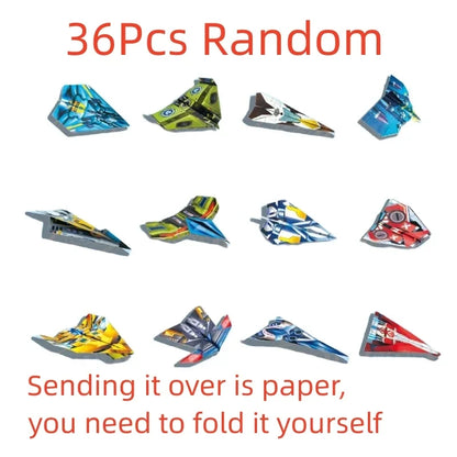 Origami Paper Airplane Kit 36Pcs DIY Folding Craft Set