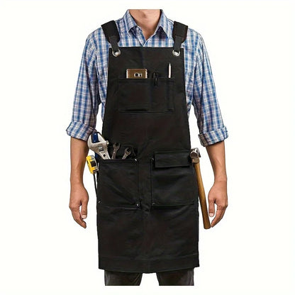 Waterproof Kitchen Apron Thick Cotton Canvas for Cooking & Gardening