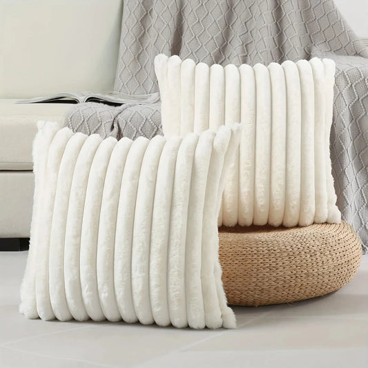 Decorative Pillow Cover Striped Corduroy Sofa Cushion Case