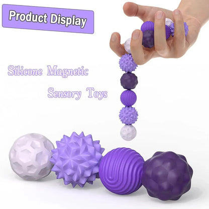 Magnetic Fidget Balls Silicone Sensory Stress Relief Toy