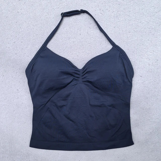 Women's Workout Tank Top Built-In Bra Sleeveless Yoga Gym Top