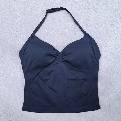 Women's Workout Tank Top Built-In Bra Sleeveless Yoga Gym Top