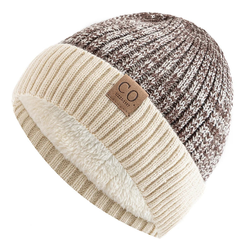Winter Beanie – Unisex Warm Fur-Lined Knitted Hat