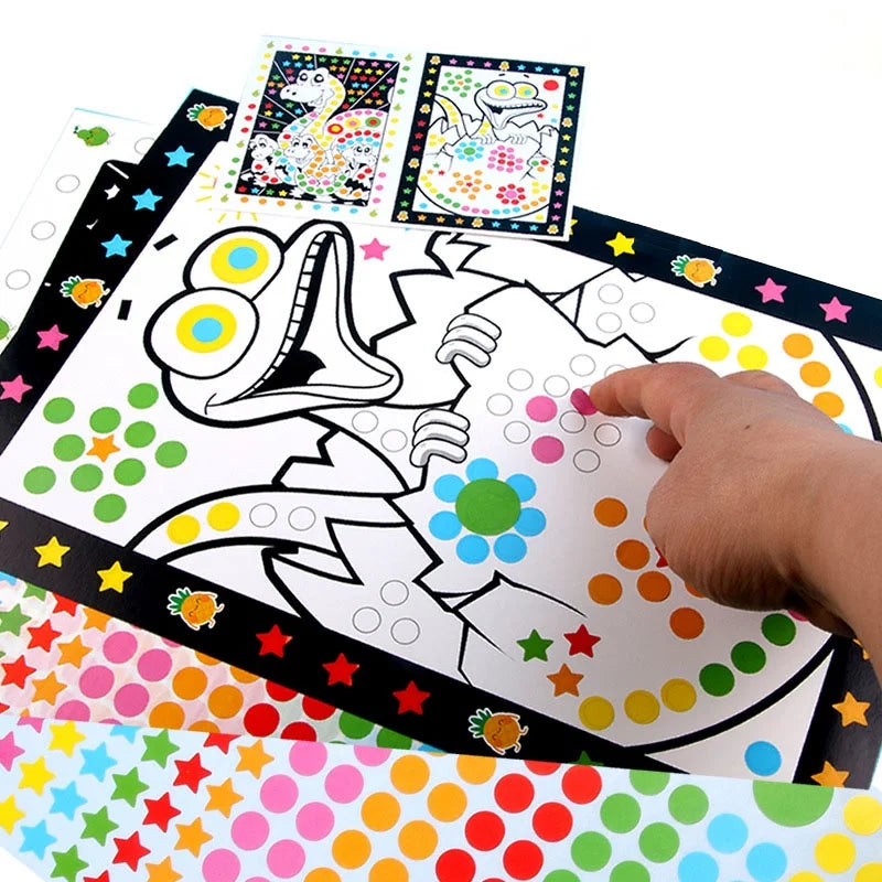 Mosaic Sticker Puzzle for Kids – DIY Dot Sticker Activity