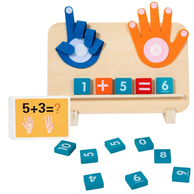 Wooden Counting Toy Montessori Math Learning Set for Kids