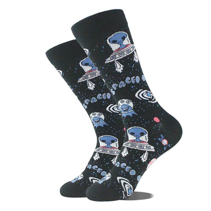 Men's Funny Socks, Novelty Cotton Crew Socks, Crazy Designs