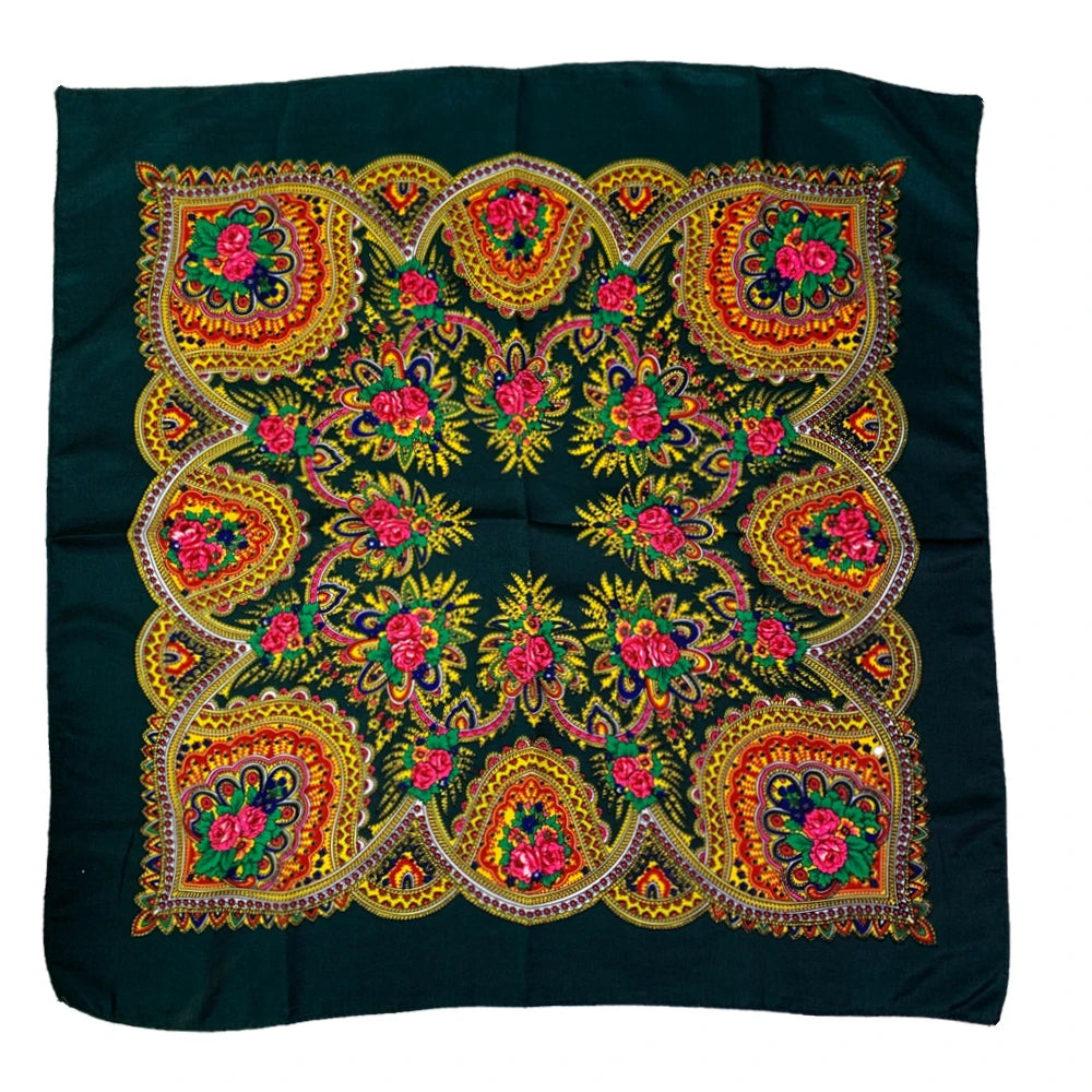 Women's Square Scarf, 70×70cm Printed Head Scarf and Bandana