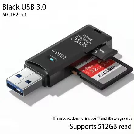 USB 3.0 Card Reader for SD and Micro SD TF Memory Cards