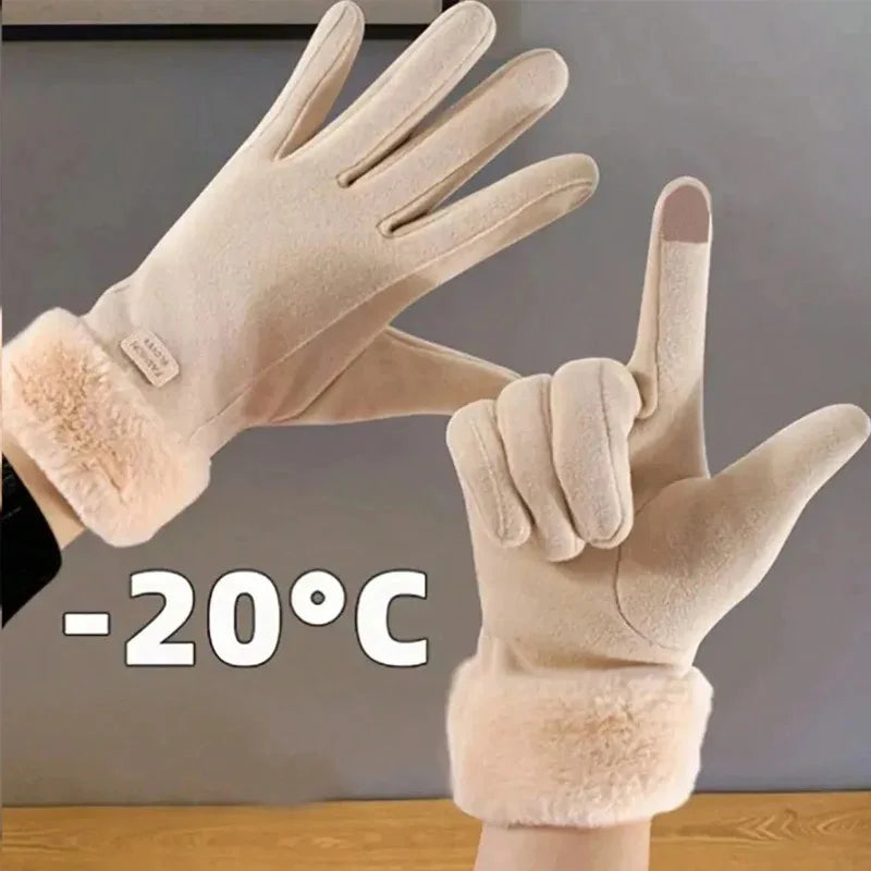 Women’s Winter Cycling Gloves Thermal Lined Warm Sports Gloves