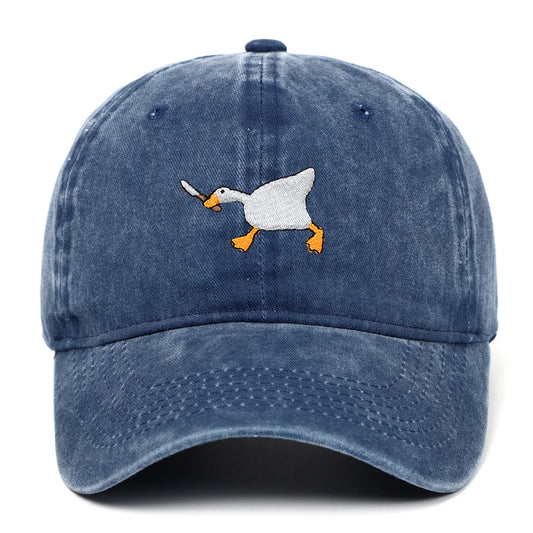 Embroidered Baseball Cap with Goose Design for Men & Women
