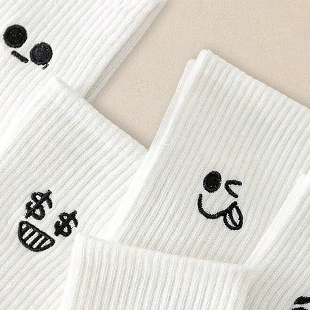 Men's Casual Socks White Soft Breathable Everyday Socks