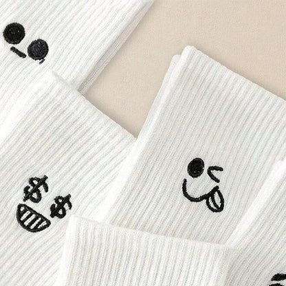 Men's Casual Socks White Soft Breathable Everyday Socks