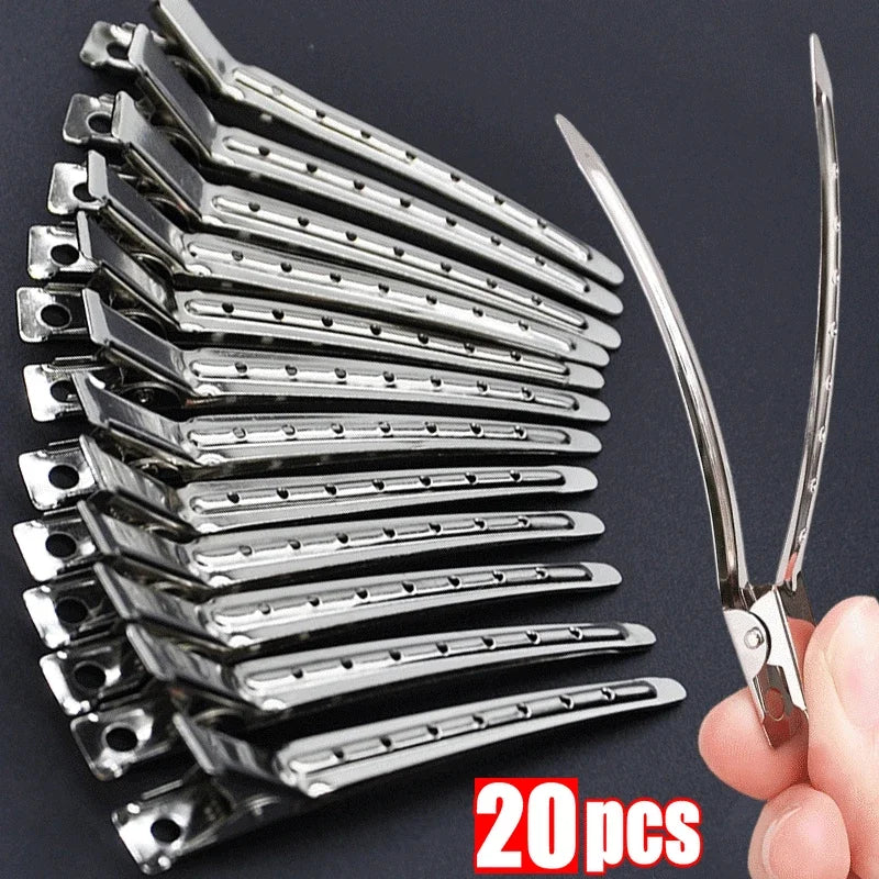 Hair Sectioning Clips Metal Hairdressing Styling Clamps 8.5cm