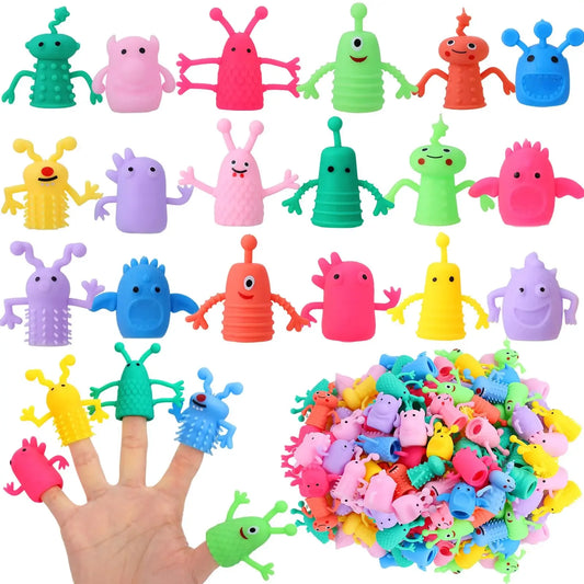 Cute Monster Finger Fidget Toys Soft Stretchy Party Favors