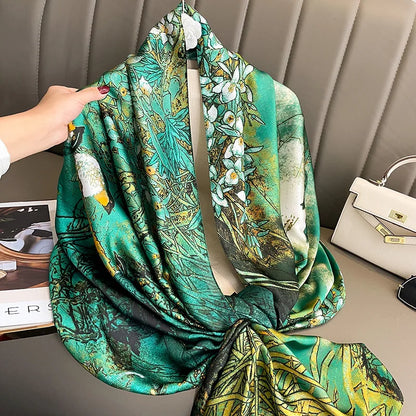 Women's Long Scarf – Smooth Polyester Shawl for All Seasons