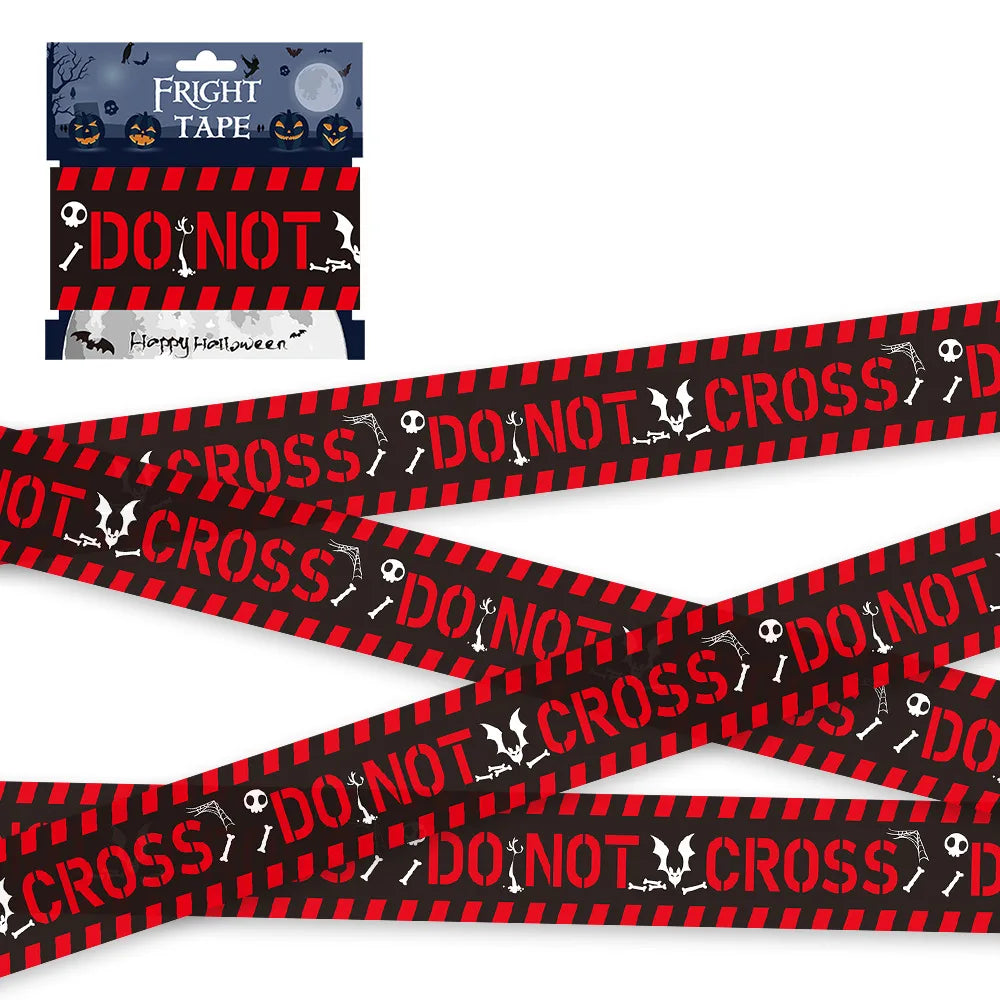 Halloween Warning Tape – 6M Skull Caution Party Decoration
