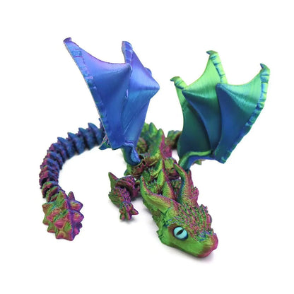 3D Printed Magic Dragon Movable Joint Fidget Toy Rotatable Articulated Office Desktop Ornament Adults Kid Toy Crafts Gift