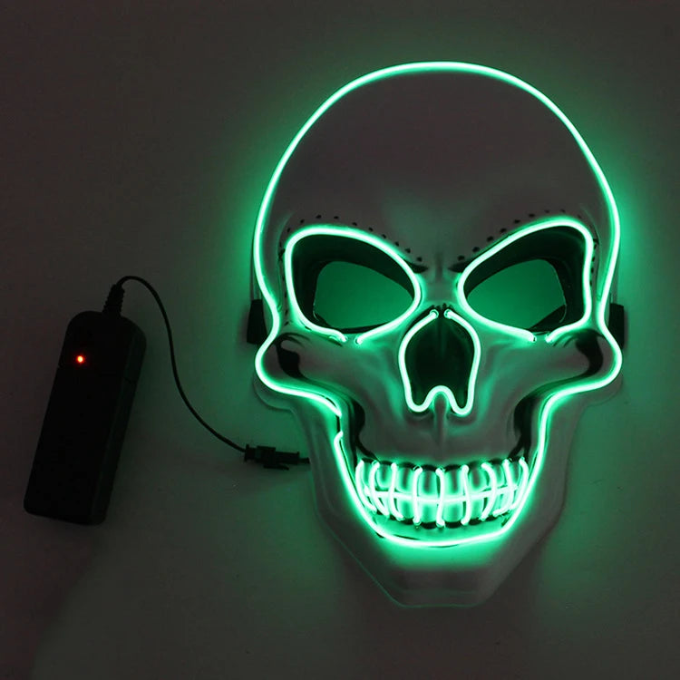 LED Halloween Mask – Glowing Skull Full Face Costume Mask