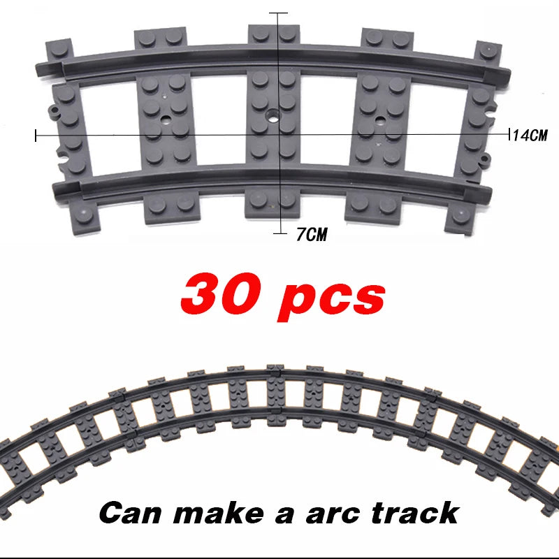Flexible Train Tracks Set – Curved & Straight Rails for Kids