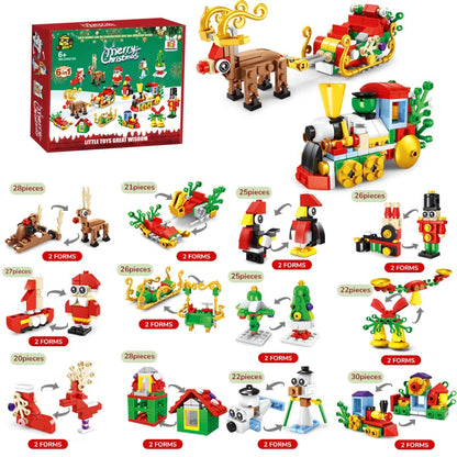 Christmas Building Blocks Set, Micro DIY Holiday Decoration Toy