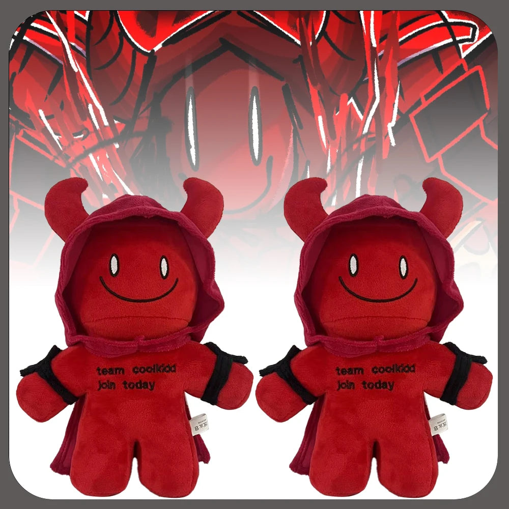 Red Devil Plush Toy 25cm Soft Halloween Cartoon Stuffed Doll