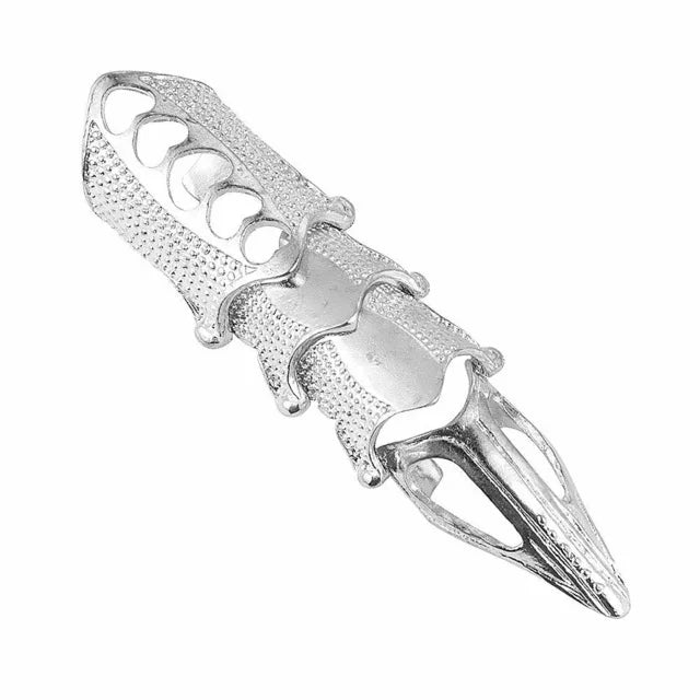 Gothic Knuckle Ring, Punk Claw Full Finger Metal Jewelry