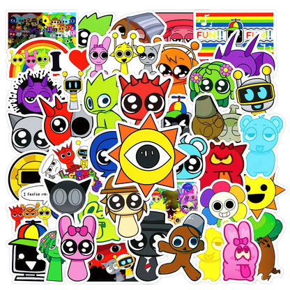60Pcs Waterproof Stickers Pack for Laptop, Phone, Luggage & Skateboard