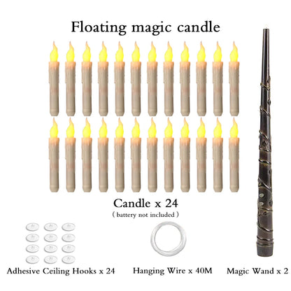 Halloween Floating Candles LED Hanging Decoration with Remote