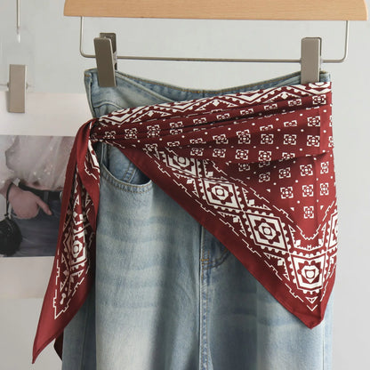 Women’s Scarf Triangular Tie Dye Head Scarf for Spring