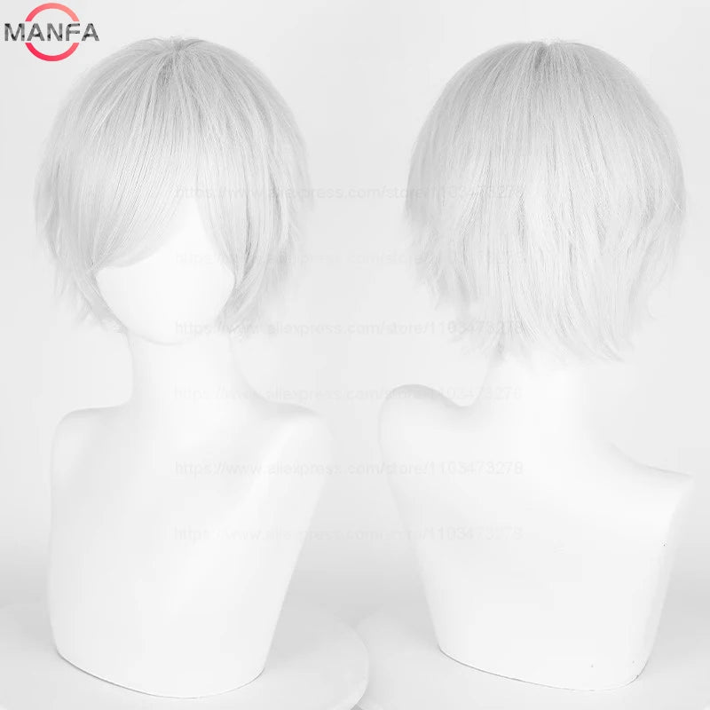 Short Cosplay Wig – 30cm Straight Heat Resistant Synthetic Hair