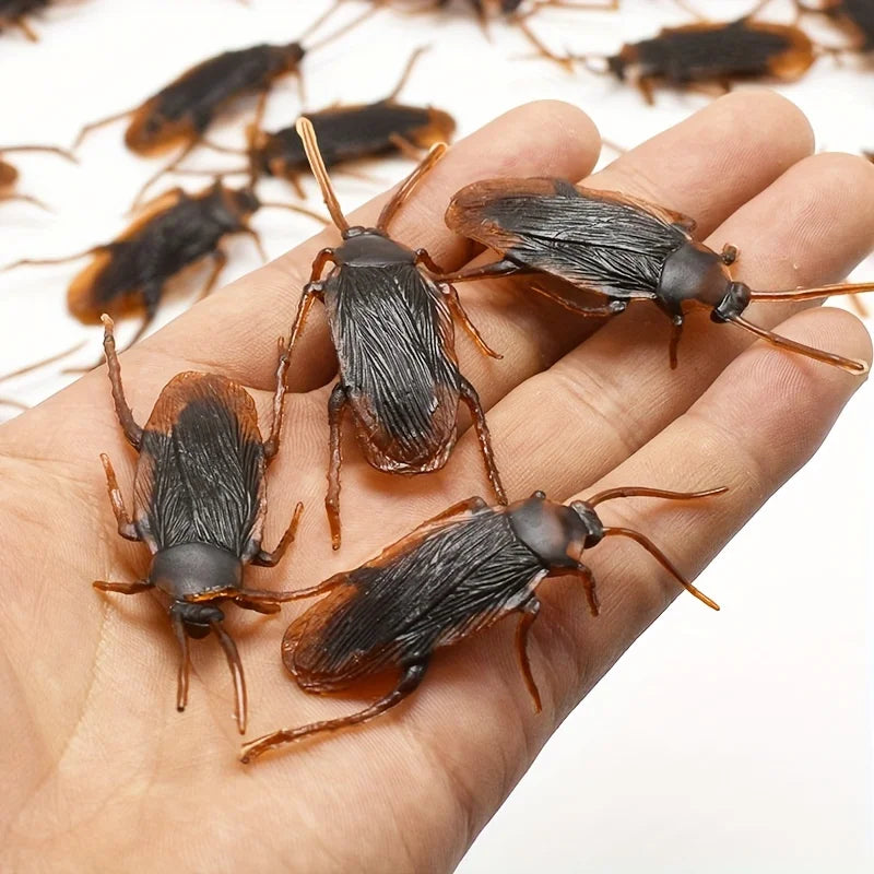 Fake Cockroach Toy 50PCS Realistic Halloween Prank Bugs
