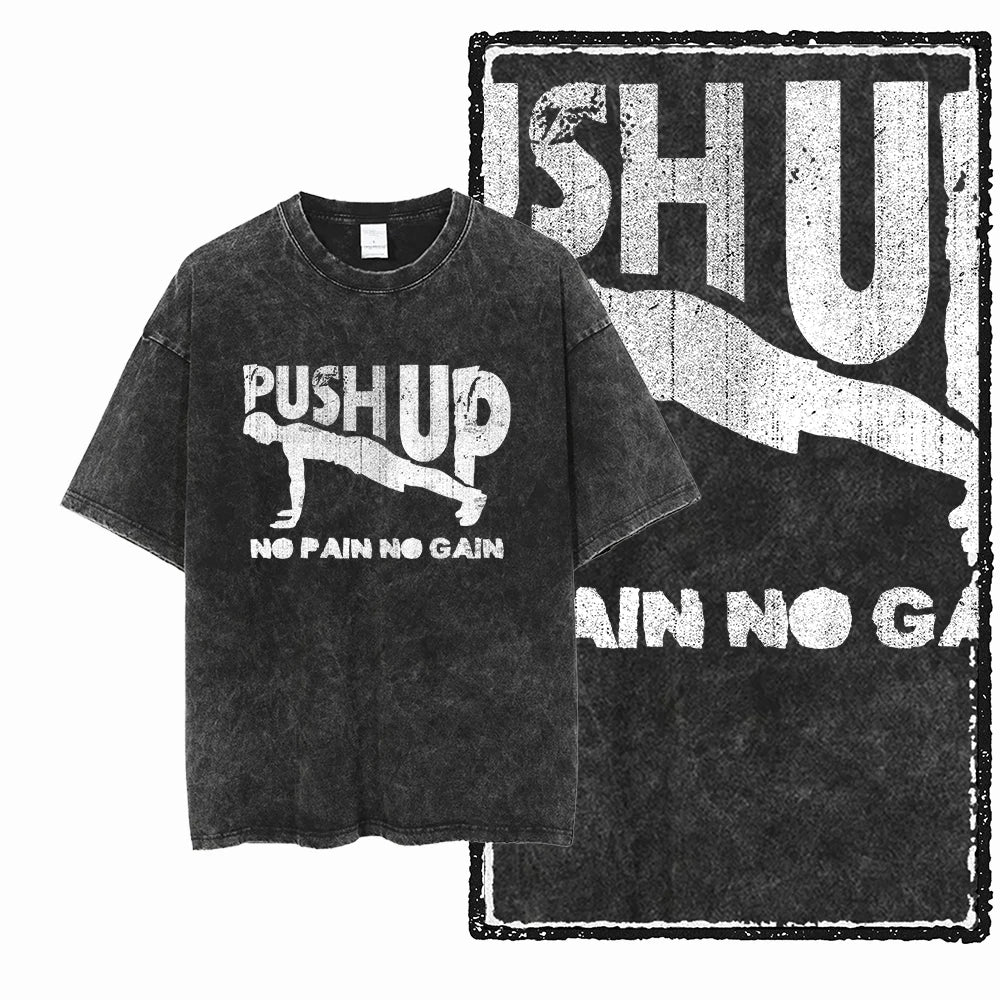 Men’s Graphic T-Shirt Acid Washed Cotton Streetwear