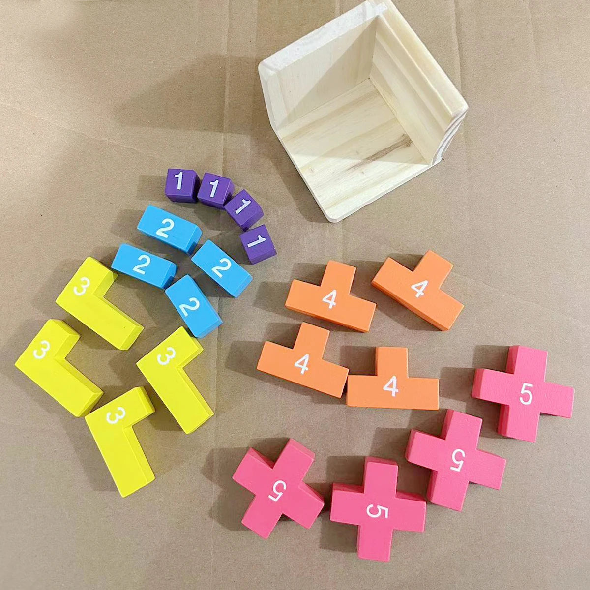 Wooden Puzzle Cube 3D Brain Teaser Game for Kids and Adults