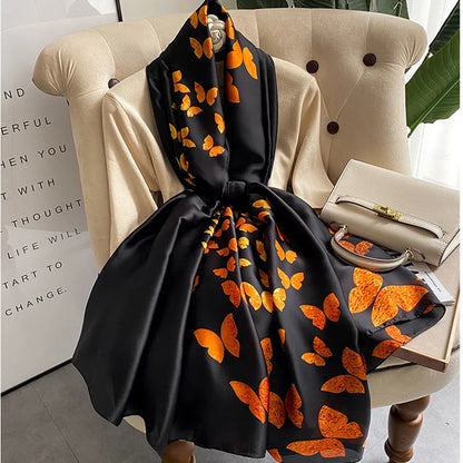 Women's Long Scarf – Smooth Polyester Shawl for All Seasons