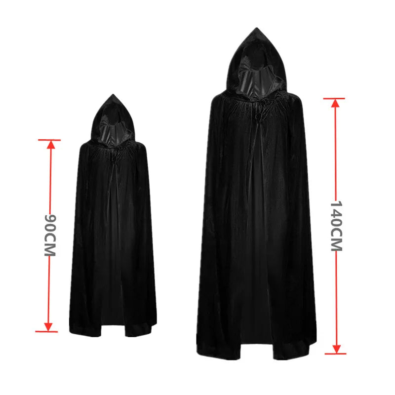 Grim Reaper Halloween Costume, Hooded Robe with Scythe