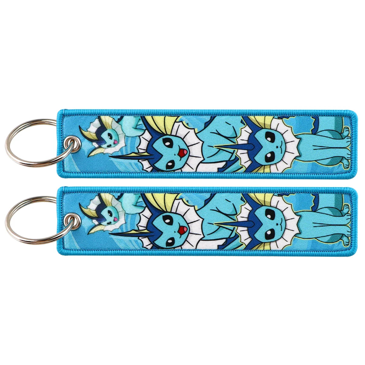 Embroidered Keychain Double-Sided Key Fob for Car & Motorcycle