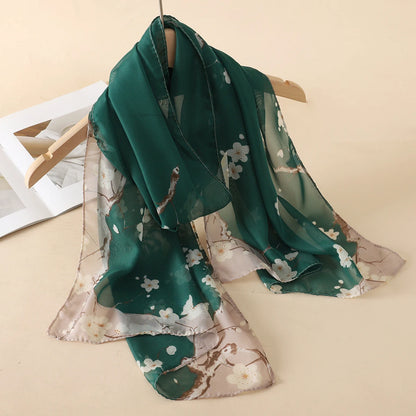 Chiffon Scarf for Women, 50×160cm Lightweight Summer Shawl